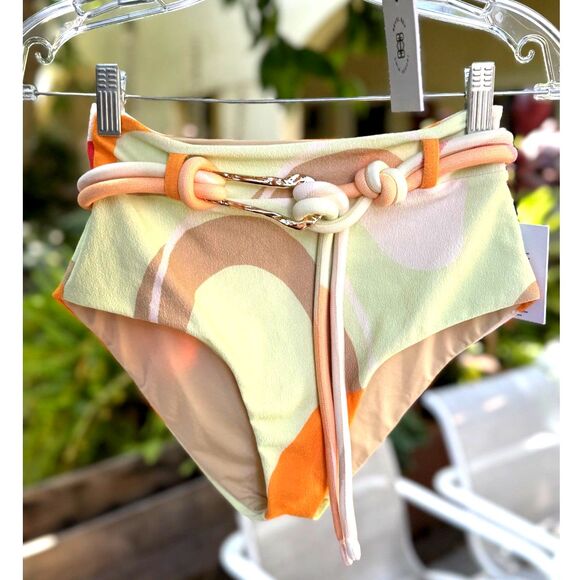 NWT Anthropologie Revel Rey Spencer Cream Yellow Orange 2 Piece Bikini Size M - Picture 9 of 15